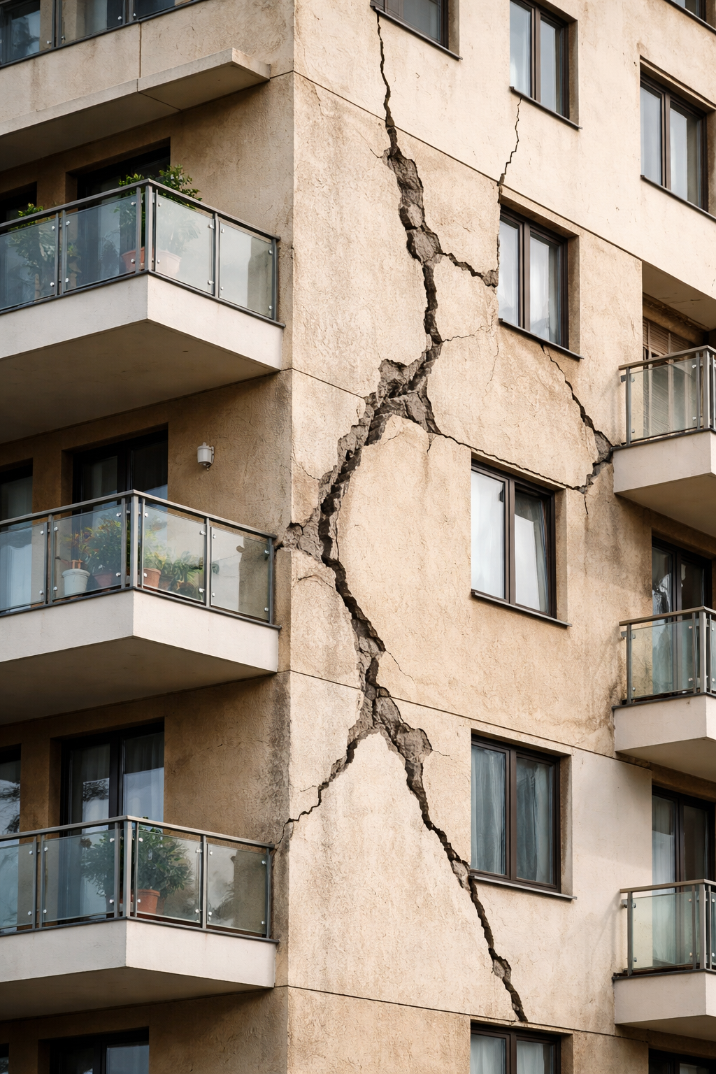 Afiș agresiv pentru asociații de proprietari privind monitorizarea clădirilor